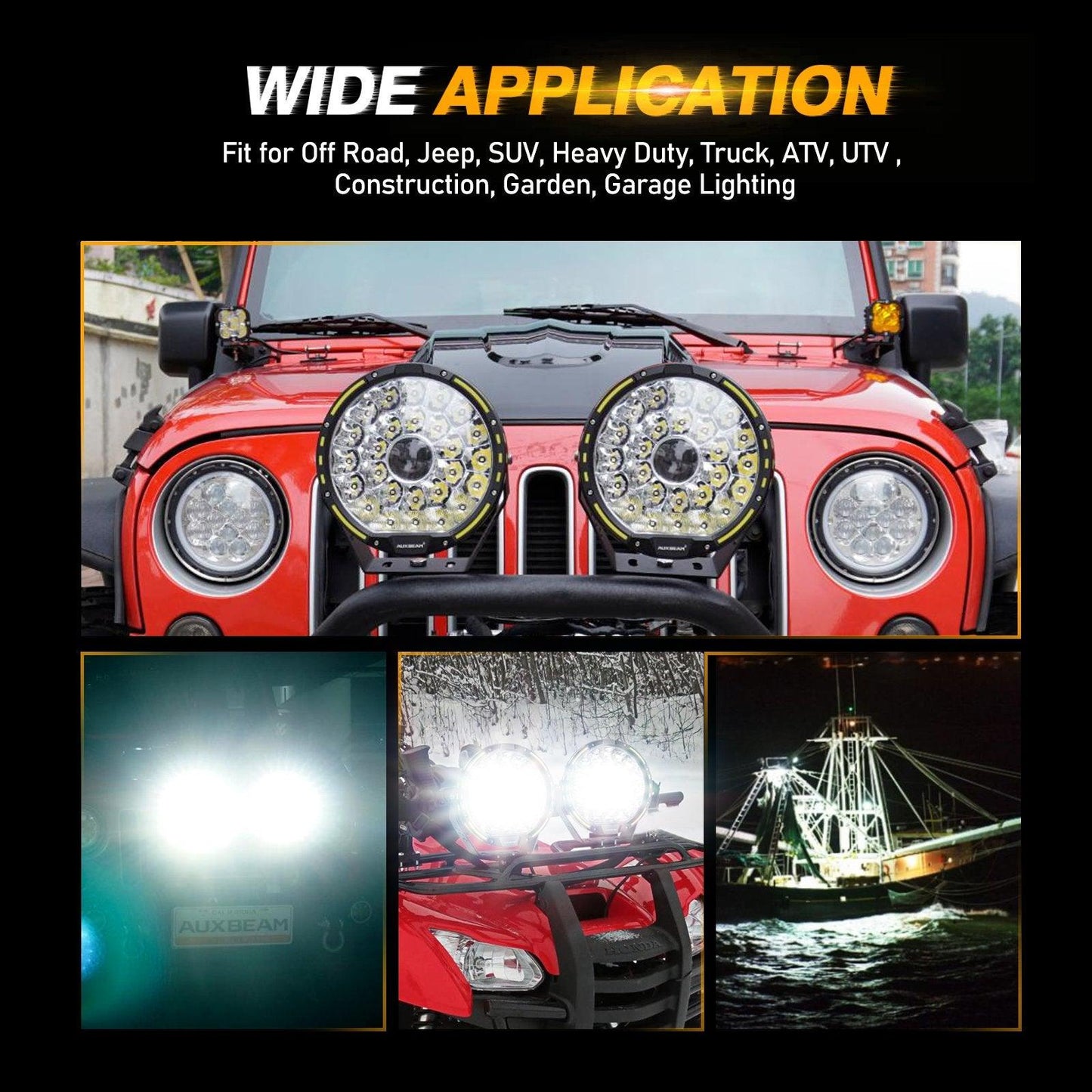 360-PRO Series | 9 Inch 270W 37776LM Offroad LED Driving Lights - Auxbeam  – éclairage LED auto