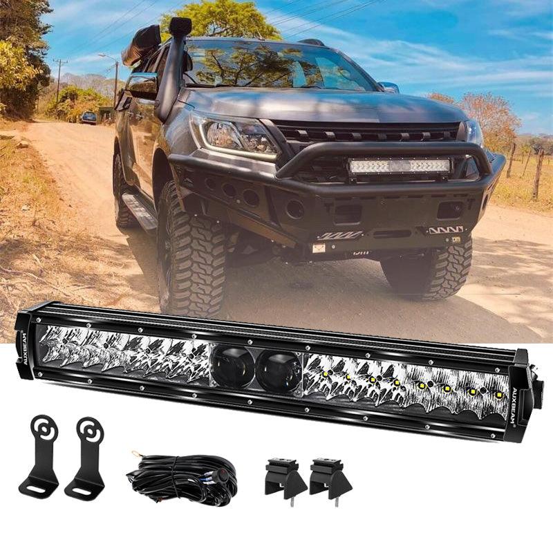 NEW VERSION 22 Inch 5D-PRO Series Combo Dual Row LED Light Bar with DT Wiring Harness Kit for Chevy Colorado