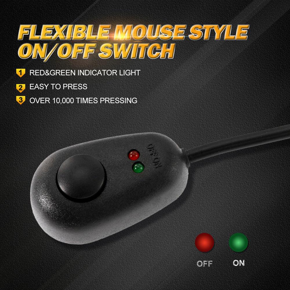 (2 Leads 16AWG) LED Light Bar Wiring Harness Kit with Fuse 12V 40A Relay ON/OFF Switch - Auxbeam  – éclairage LED auto, kit complet prêt à installer