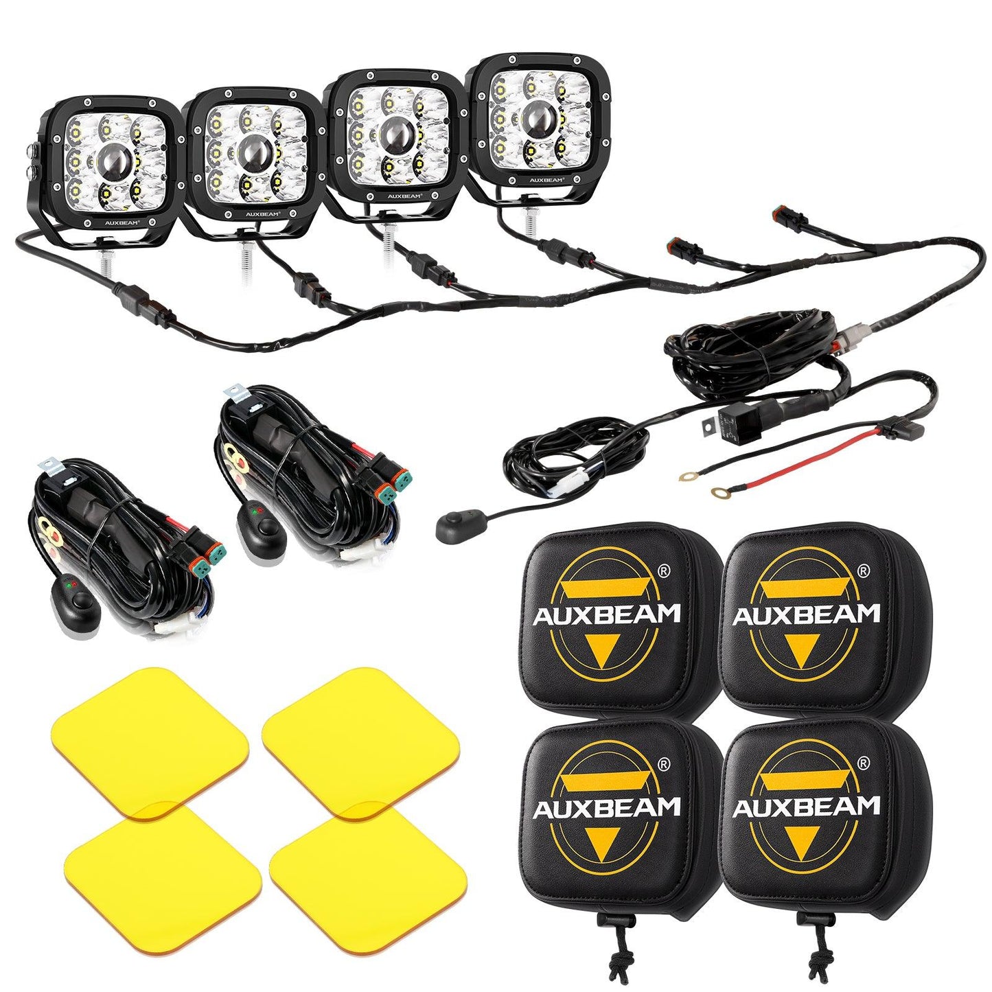 5 Inch 110W White/Amber Spot Light LED Driving Lights for Dodge Ram 1500/2500/3500