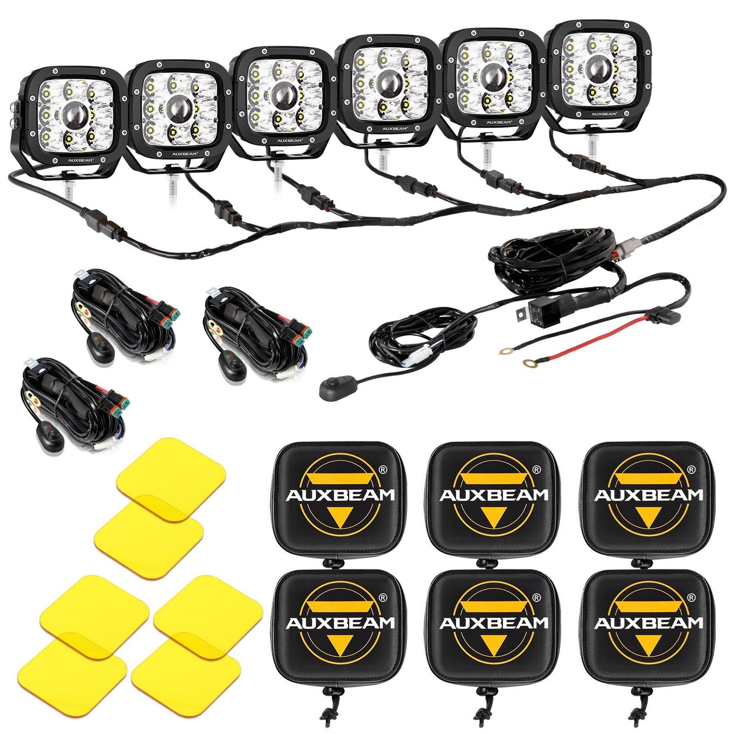 5 Inch 110W White/Amber Spot Light LED Driving Lights for Dodge Ram 1500/2500/3500