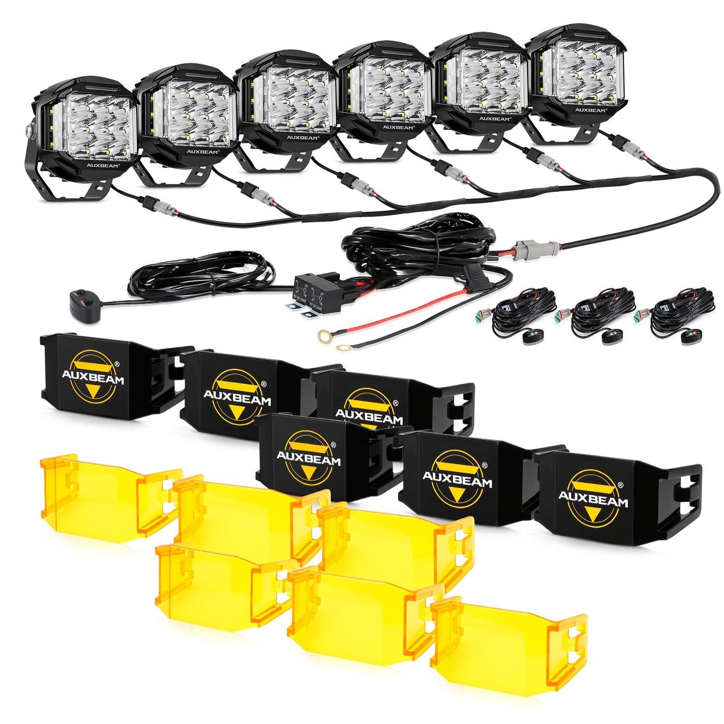 V-MAX Series Combo Beam Side Shooter LED Pod Lights with Amber DRL