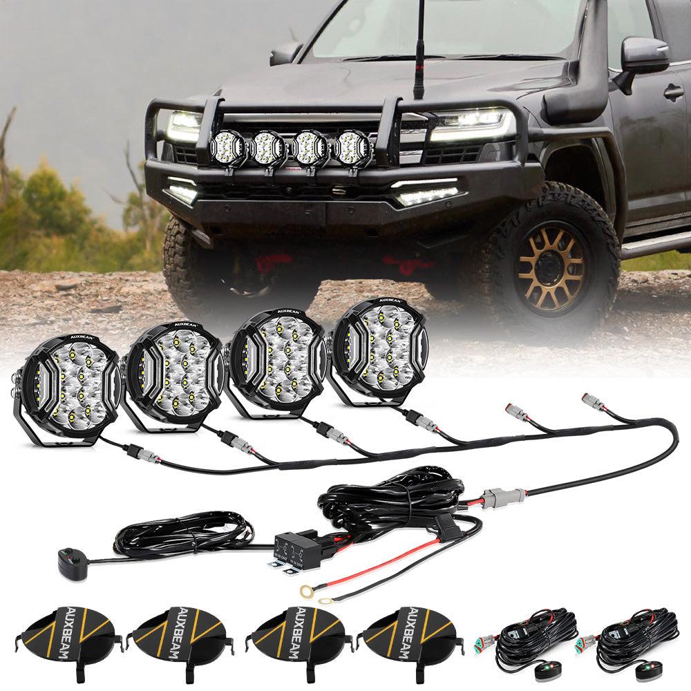 V-ULTRA Series | 5 Inch 172W LED Side Shooter White Pod Lights with Amber DRL - Auxbeam  – éclairage LED auto