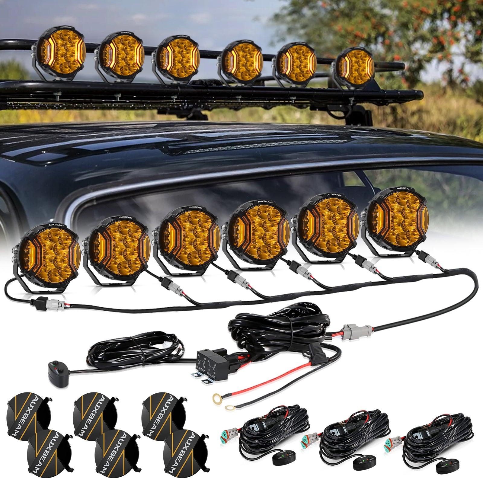 V-ULTRA Series 6/8 Pcs 5 Inch 172W LED Side Shooter Amber DRL with Power Harness - Auxbeam  – éclairage LED auto
