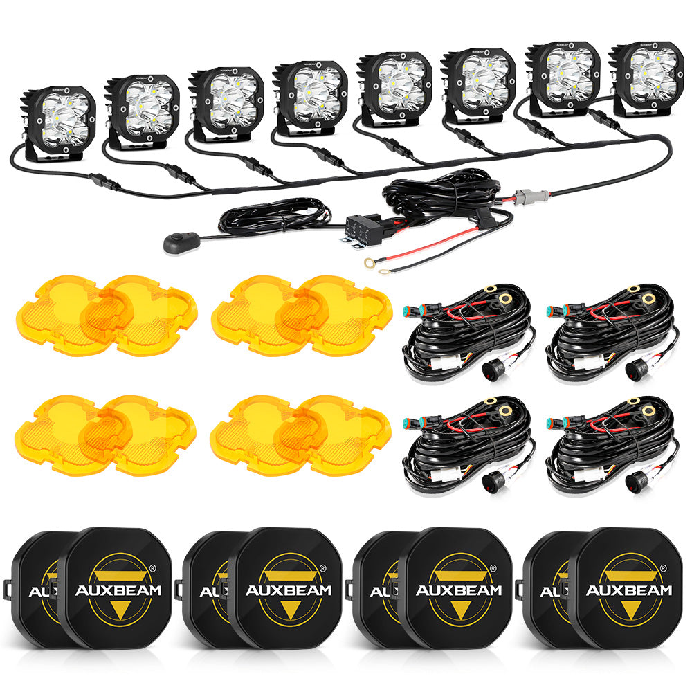 XP-ULTRA Series 3 Inch 80W 9600LM LED Pods Lights White&Amber - Auxbeam  – éclairage LED auto