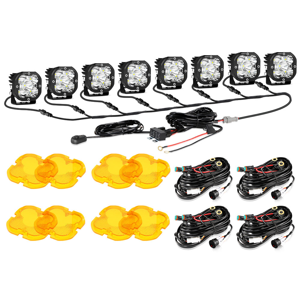 XP-ULTRA Series 3 Inch 80W 9600LM LED Pods Lights White&Amber - Auxbeam  – éclairage LED auto