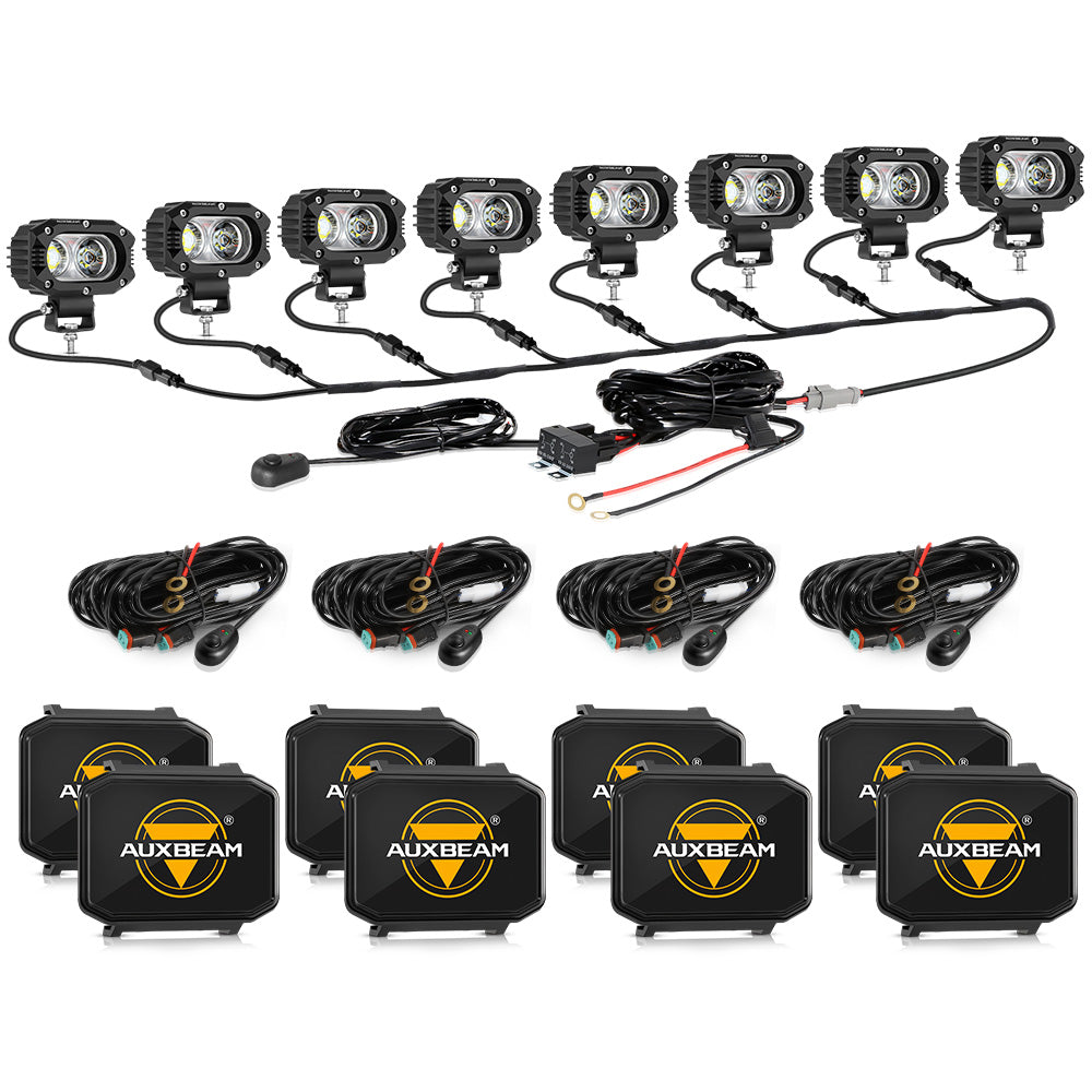 R4 Series | 4 Inch 60W Flood Beam LED Pods Light White Driving Light - Auxbeam  – éclairage LED auto