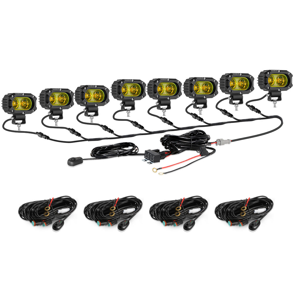 R4 Series 4 Pouces 60W LED Pods Lumière Ambre Flood Beam