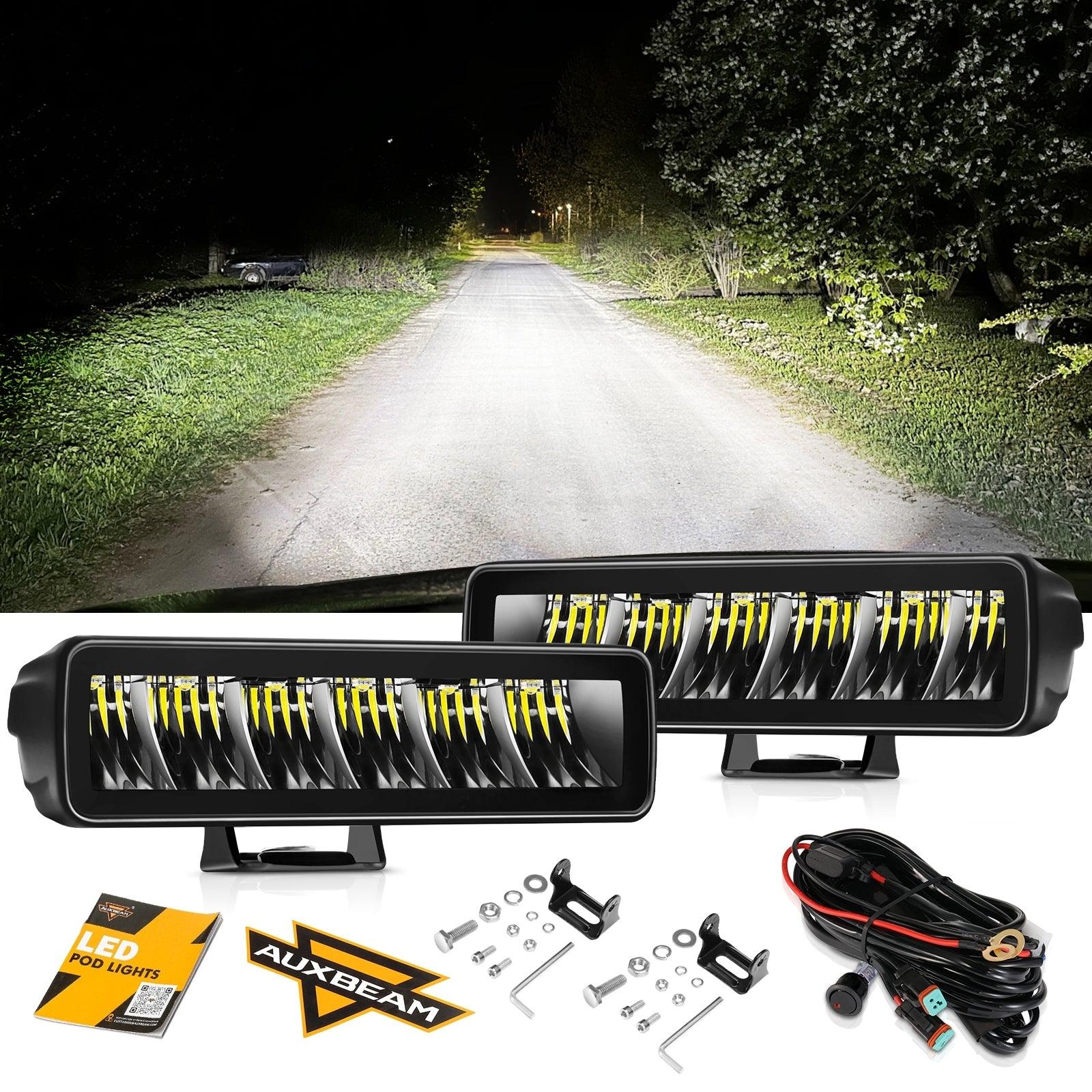 6.3 Inch 60W 7200LM LED Light Bar Off Road Driving Light - Auxbeam  – éclairage LED auto