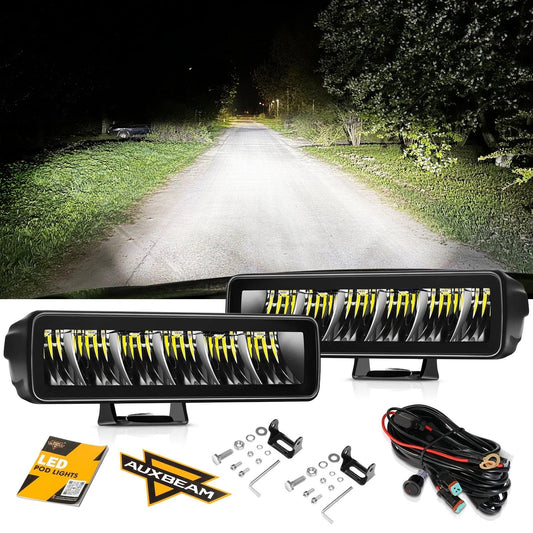 6.3 Inch 60W 7200LM LED Light Bar Off Road Driving Light - Auxbeam  – éclairage LED auto