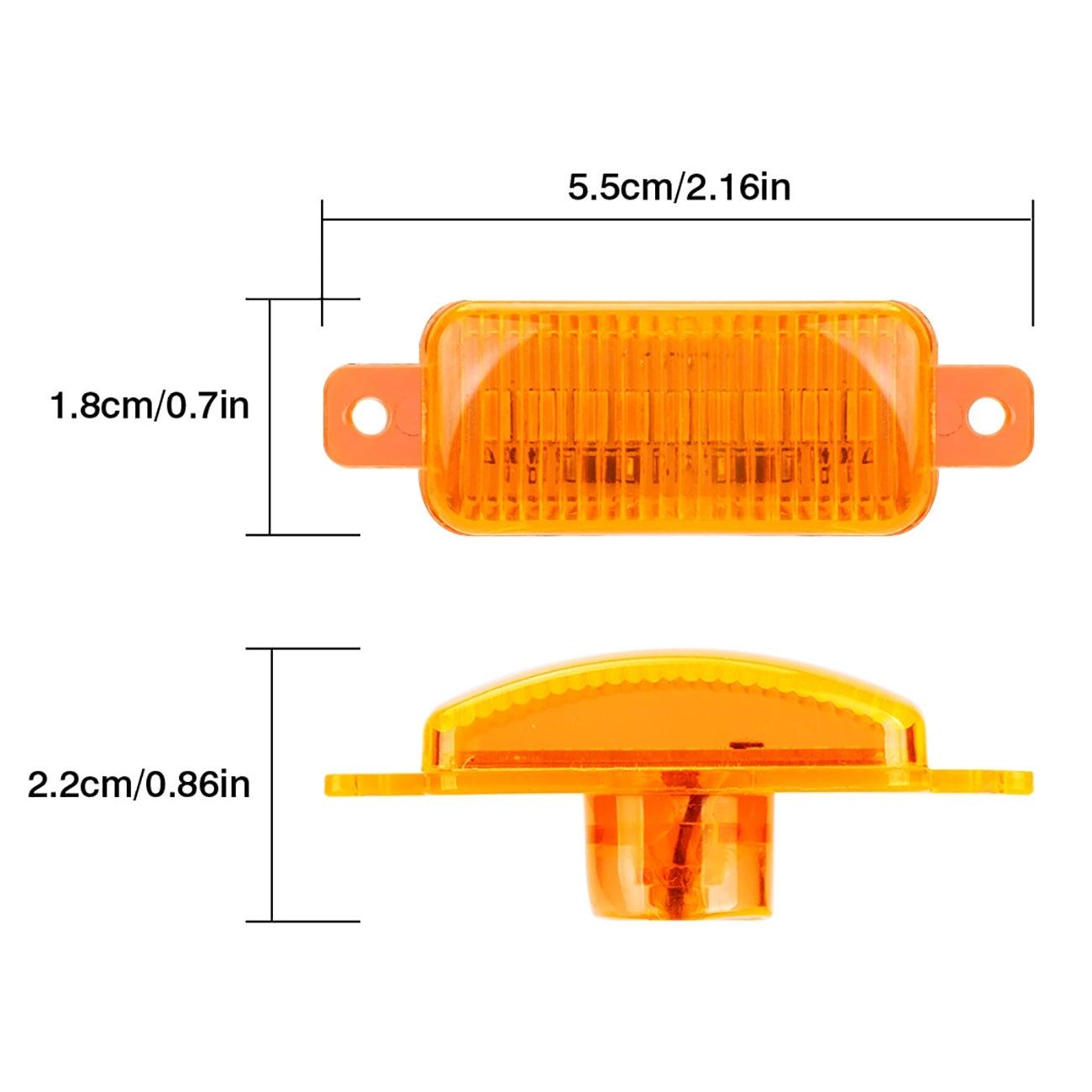 (4pcs/set) LED Front Hood Grille Lights Raptor Style Amber Light Fit for Pickup Truck Off-Road SUV (Amber Shell/ Smoked Shell) 