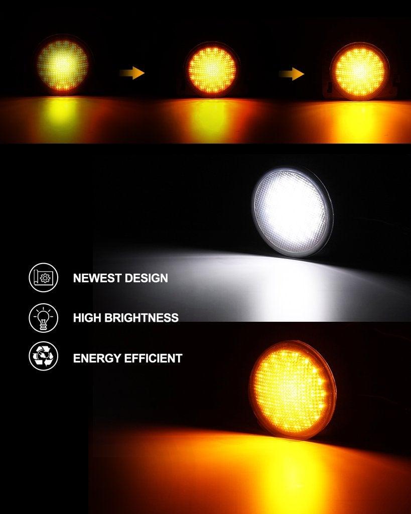 7-inch LED Headlight Replacement with Halo + 4-inch LED Fog Lights for Jeep Wrangler JK