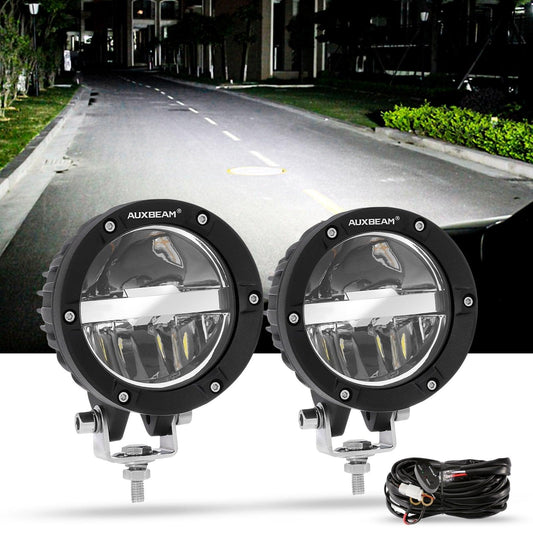 C4 Series | 4 Inch 100W Round Offroad LED Driving Lights Combo Beam - Auxbeam  – éclairage LED auto