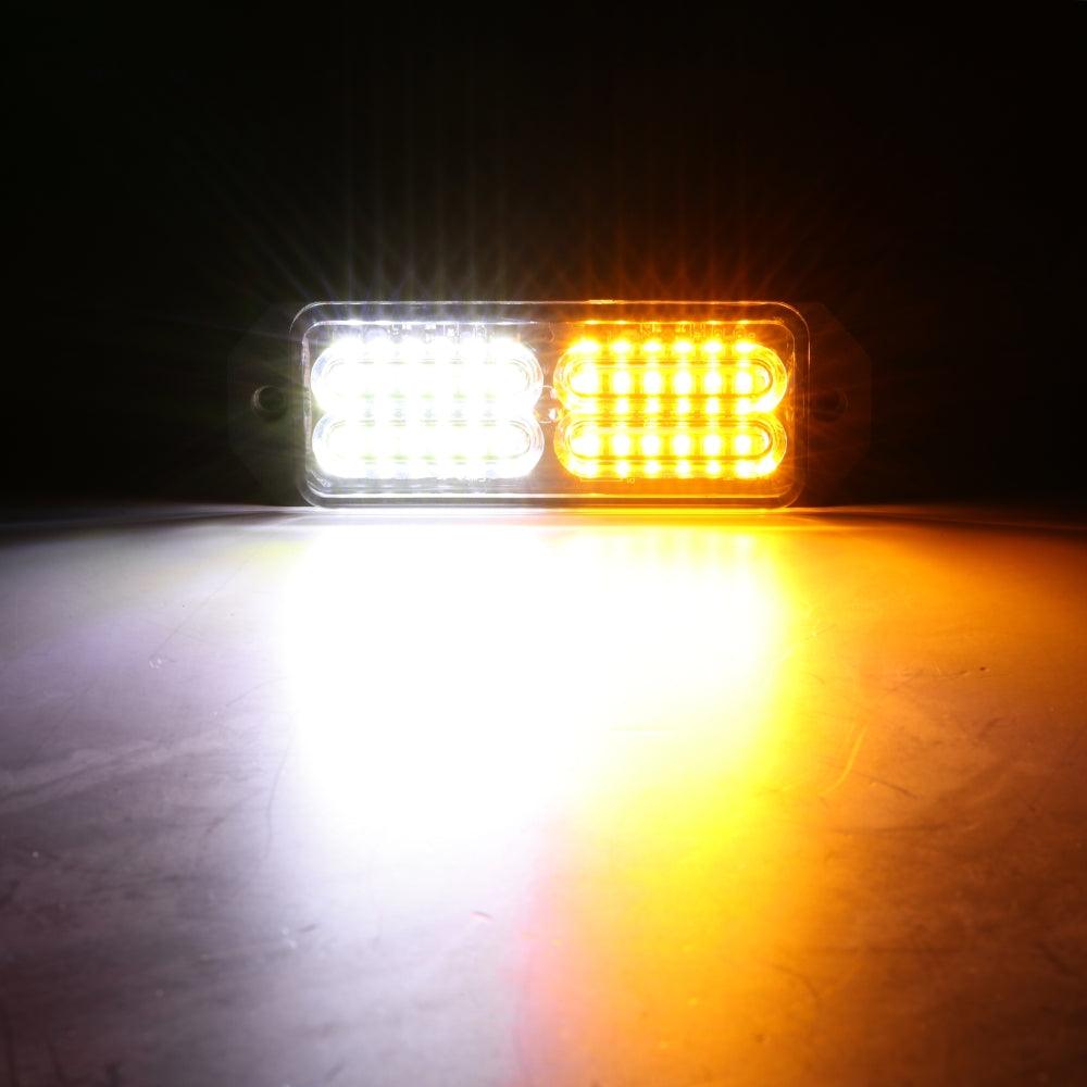(4 قطع/مجموعة) 24 مصباح LED للطوارئ مثبت على السطح لمصابيح ستروب للشاحنات والمركبات والسيارات الرباعية والشاحنات الصغيرة 