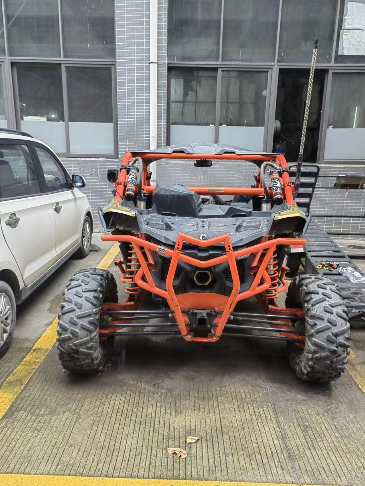 3FT/4FT LED RGB Whip Lights with Bluetooth/ Remote Controlled & Red Universal Flagpole Light Mount  for all UTVs with 1.75" to 2" Roll Cage