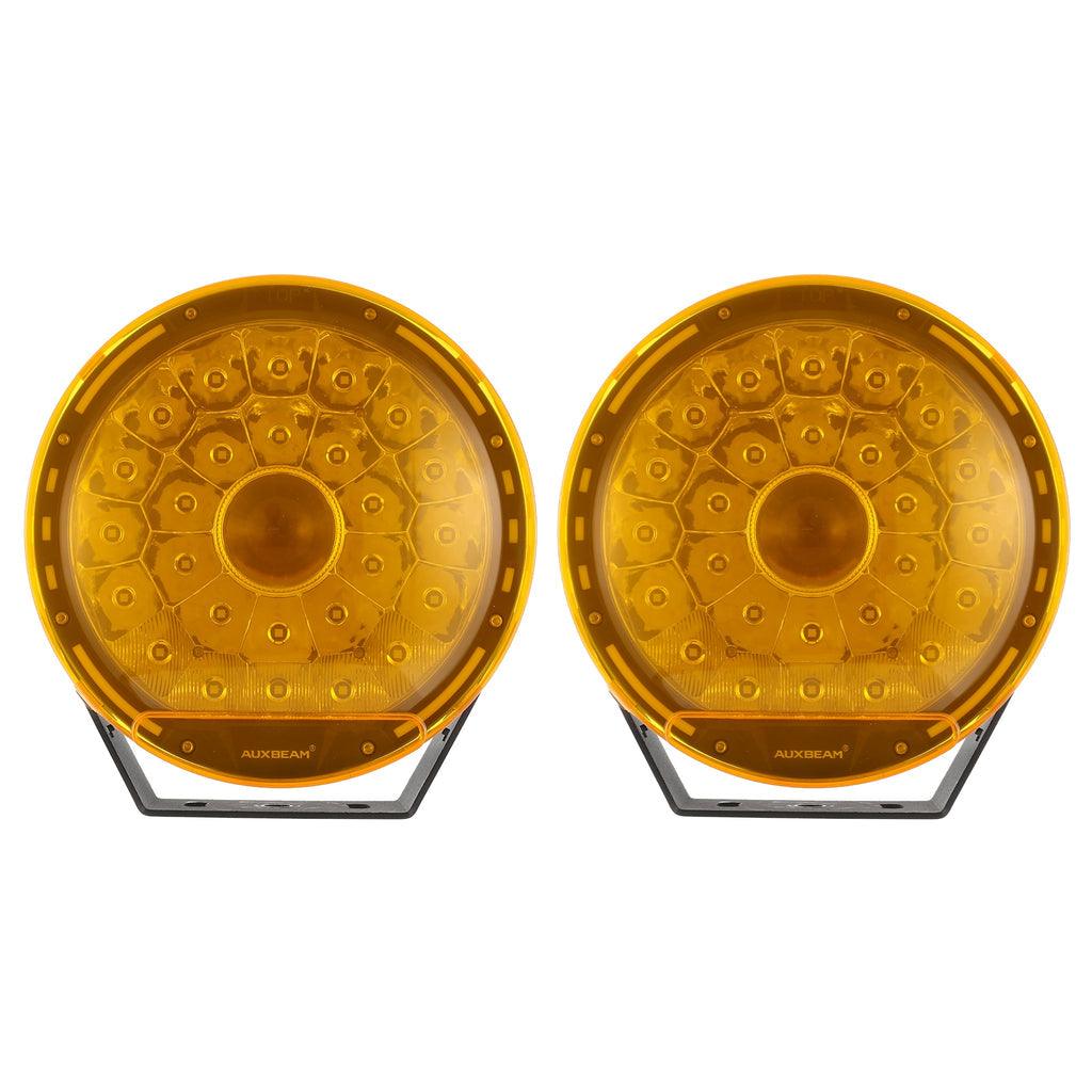 (2pcs/set) 9 INCH 270W 37776LM 360-PRO Series Custom Lens LED Driving Lights+Amber/Black Covers(Optional) for for Ford F150 F250 F350 F450 - Auxbeam  – éclairage LED auto