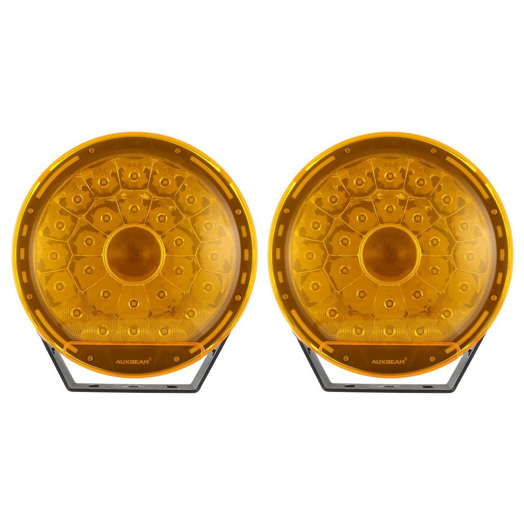 (2pcs/set) 9 INCH 270W 37776LM 360-PRO Series Custom Lens LED Driving Lights+Amber/Black Covers(Optional) for Toyota Tacoma 2016 2017 2018 2019 2020 2021 - Auxbeam  – éclairage LED auto