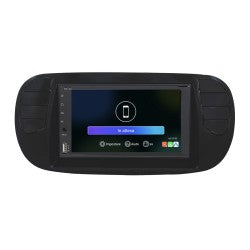 راديو سيارة فيات 500 قبل إعادة التصميم باللون الأسود غير اللامع