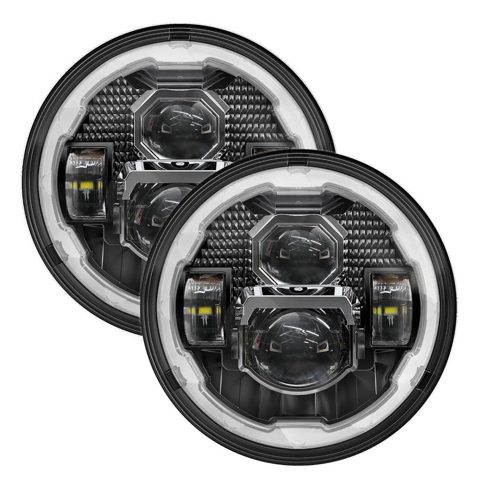 7 Inch LED Headlights with DRL&amp;Turn Signal High Low Beam For Jeep Wrangler JK TJ LJ CJ
