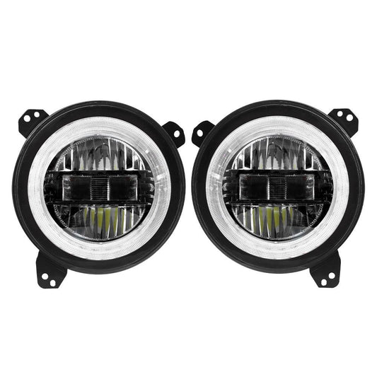 9 Inch LED Headlights with DRL Halo Ring for Jeeps Wrangler JL 2018-2024（DOT Approved）