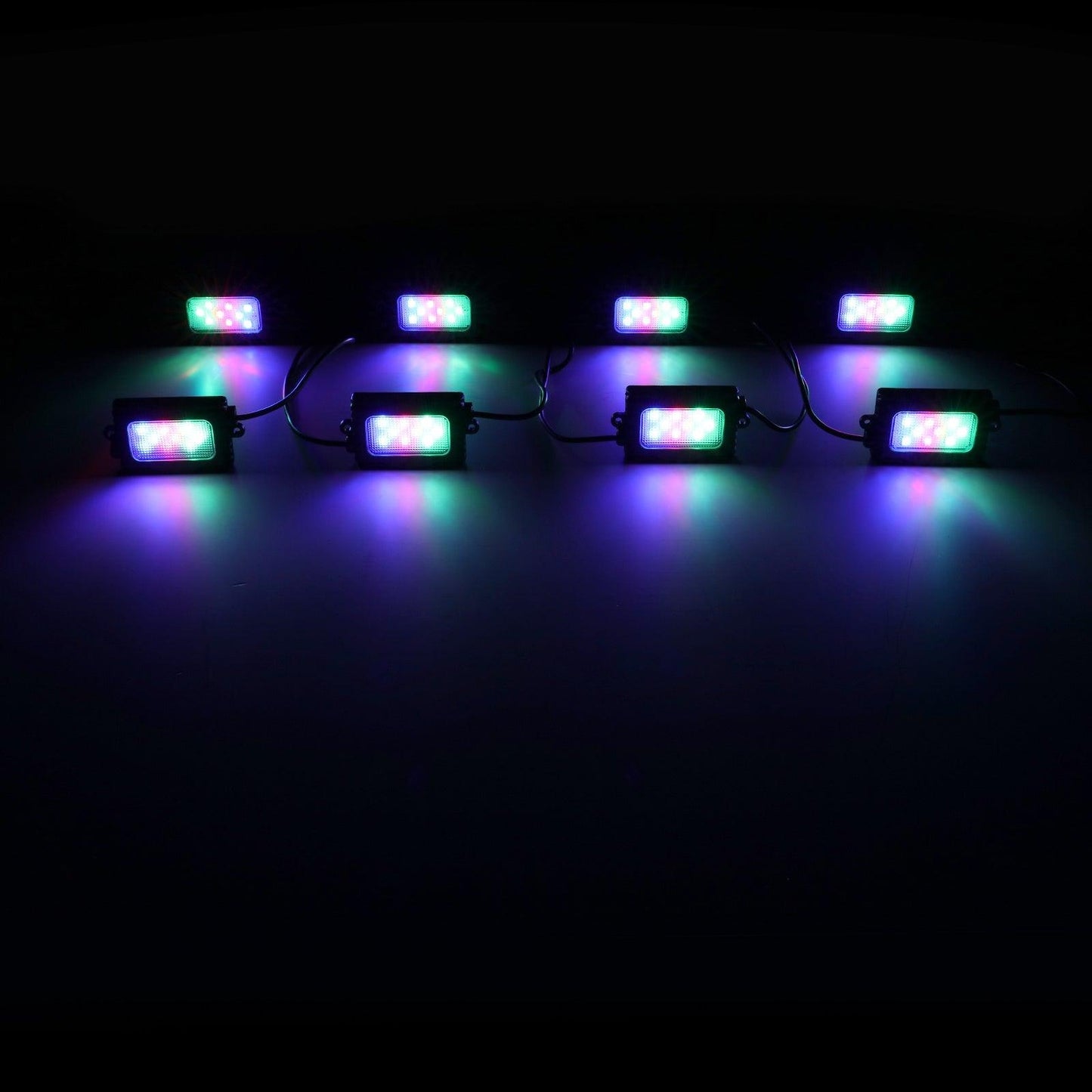 Magic Dream Color RGB LED Rock Lights Kit with Bluetooth APP Control, Multicolor Chasing Neon Underglow Lights for ATV UTV