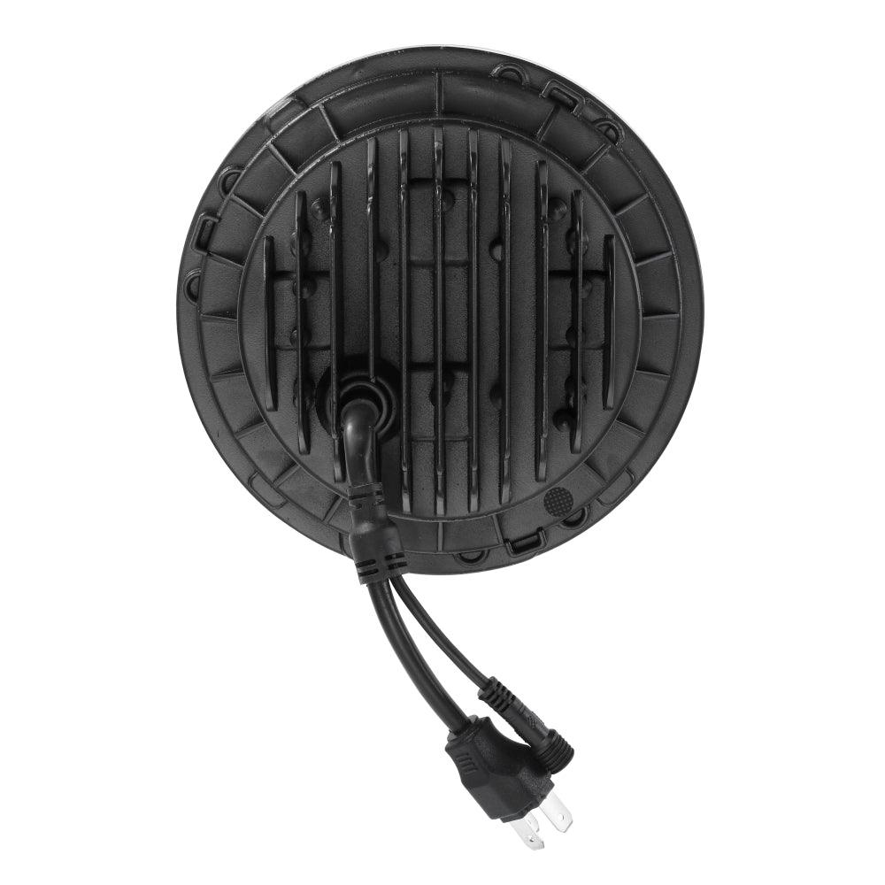 Upgraded 7 Inch Round LED Headlight with RGB Halo Ring for Jeep Wrangler JK TJ LJ 