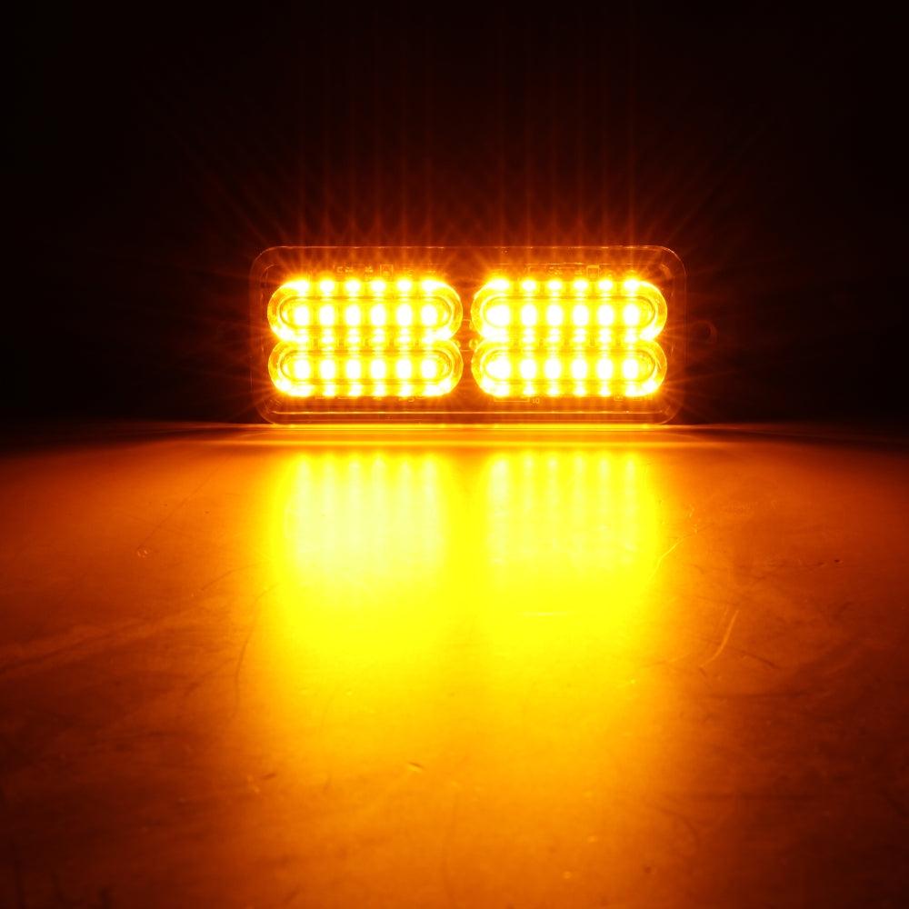 (4 قطع/مجموعة) 24 مصباح LED للطوارئ مثبت على السطح لمصابيح ستروب للشاحنات والمركبات والسيارات الرباعية والشاحنات الصغيرة 
