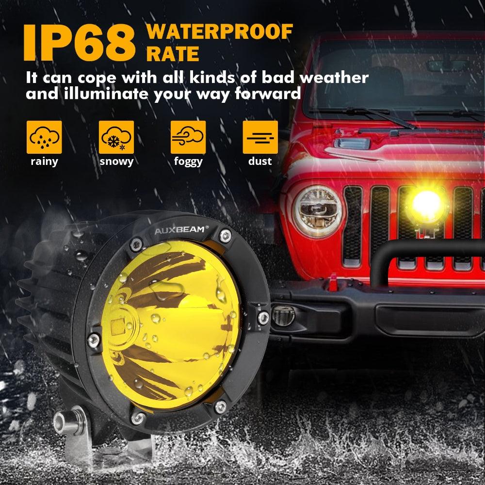 C4 Series | 4 Inch 100W Spot Round LED Pods Amber LED Driving Lights - Auxbeam  – éclairage LED auto