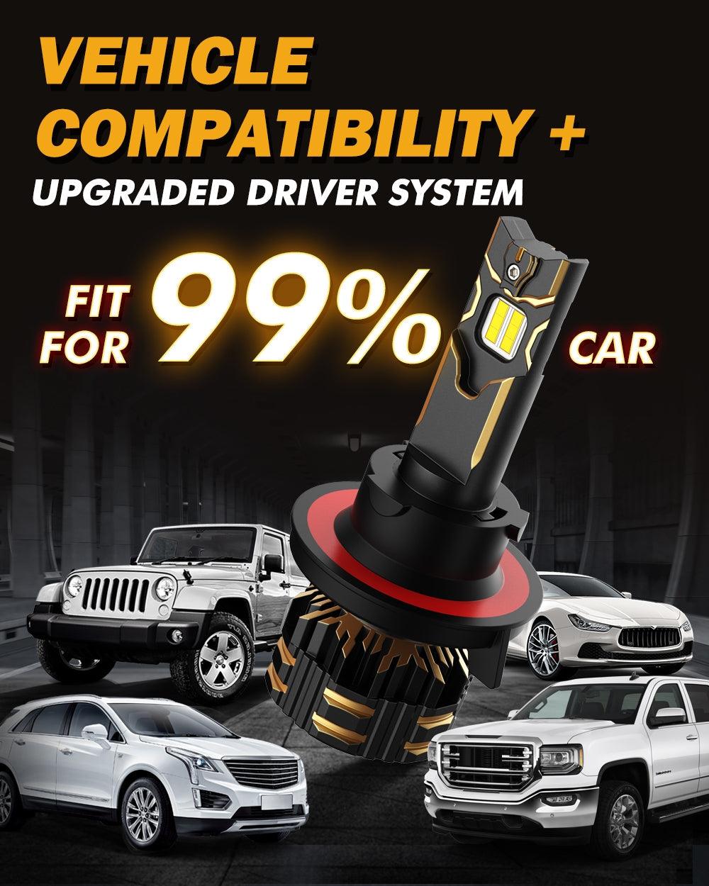 For 2005-2007 Ford Mustang GT H13 LED Headlight Bulbs - Auxbeam  – éclairage LED auto