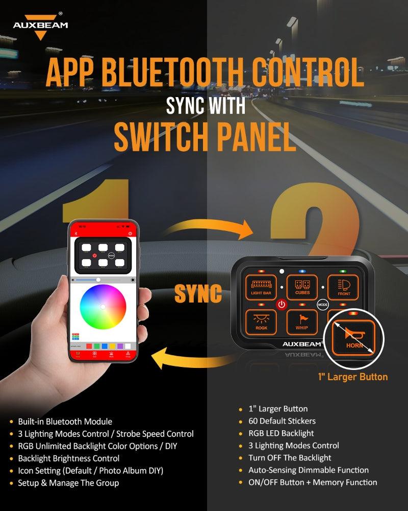 AR-600 RGB Switch Panel with APP, Toggle/Momentary/Pulsed Mode Supported 