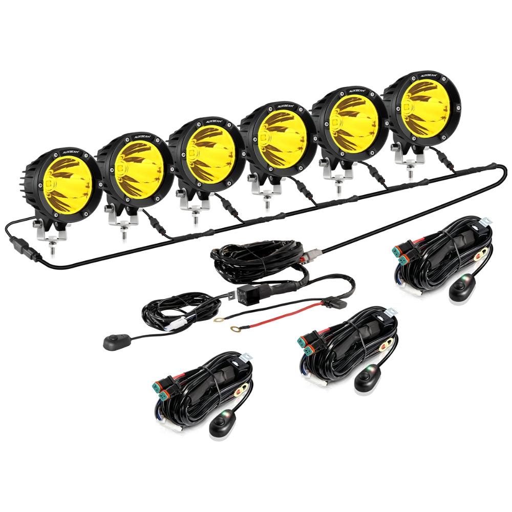 C4 Series | 4 Inch 100W Spot Round LED Pods Amber LED Driving Lights - Auxbeam  – éclairage LED auto