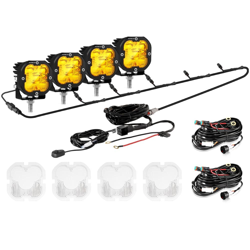 XP-ULTRA Series 3 Inch 80W Combo Beam LED Pods Amber&White Offroad Lights - Auxbeam  – éclairage LED auto