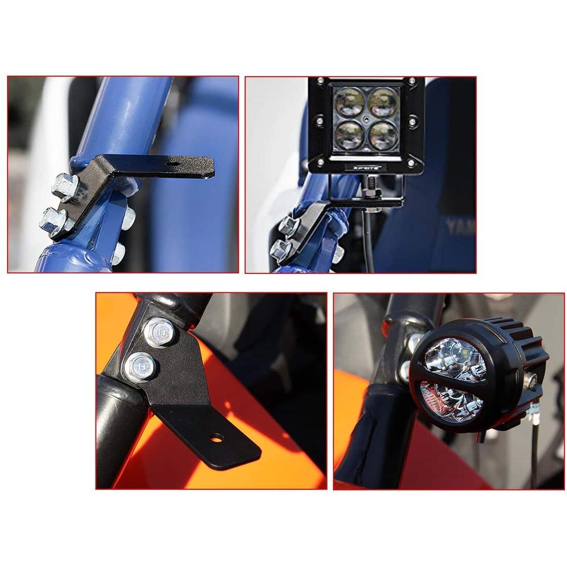 4 inch Classic-SM Series Dual Row LED Pod Lights Spot/Flood Beam & A-Pillar Mounting Bracket for 2016-2021 Yamaha YXZ 1000R models