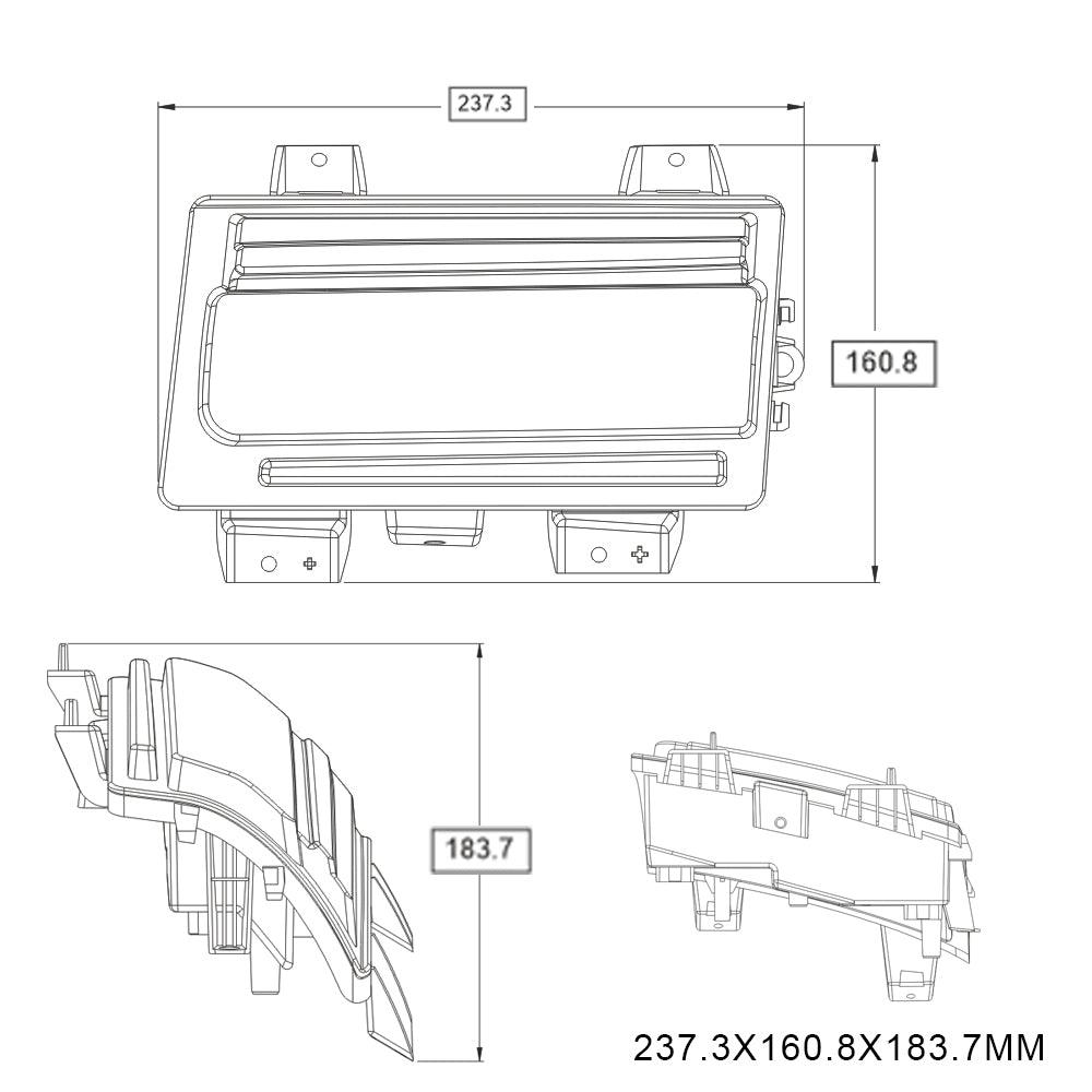مصابيح إشارة انعطاف LED دخانية مع مصابيح نهارية وعلامات جانبية لسيارة جيب رانجلر JL Sahara وRubicon وطرازات High Altitude من 2018 إلى 2023