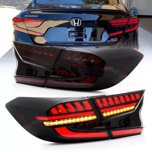 LED Tail Light Assembly With Full LED Dynamic Welcome Lighting For 2018-2022 Honda Accord 10th Gen