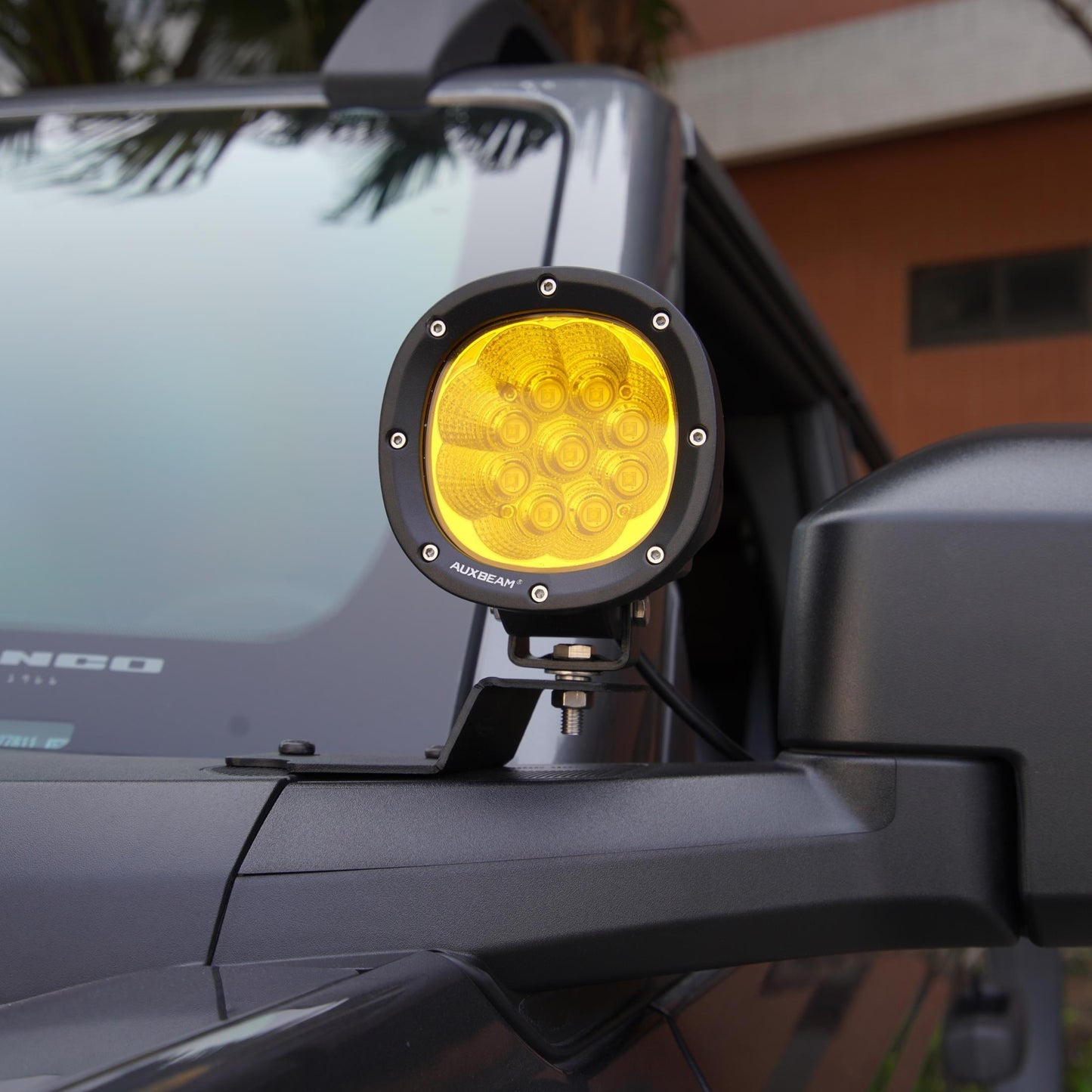 P4 Series | 4 Inch 90W 9000LM Round LED Driving Lights Flood Amber Pod Lights - Auxbeam  – éclairage LED auto