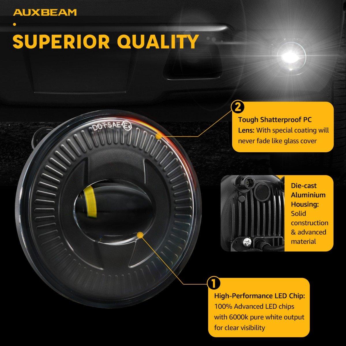 (قطعتان/مجموعة) مصابيح ضباب LED دائرية سوداء 24 وات 5202 لسيارة GMC Sierra 1500/2500/3500 2014-2018 