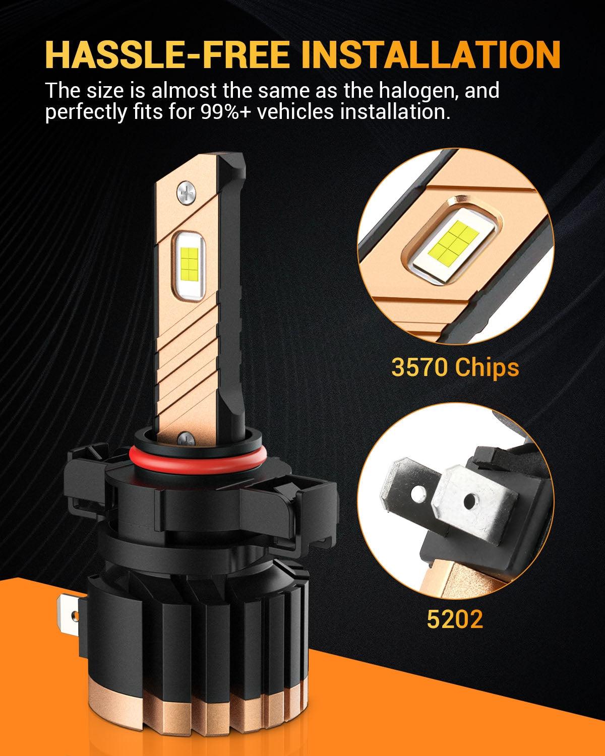 For 2008-2009 Ford Mustang Shelby GT500KR 5202 LED Fog Light/DRL Bulbs - Auxbeam  – éclairage LED auto