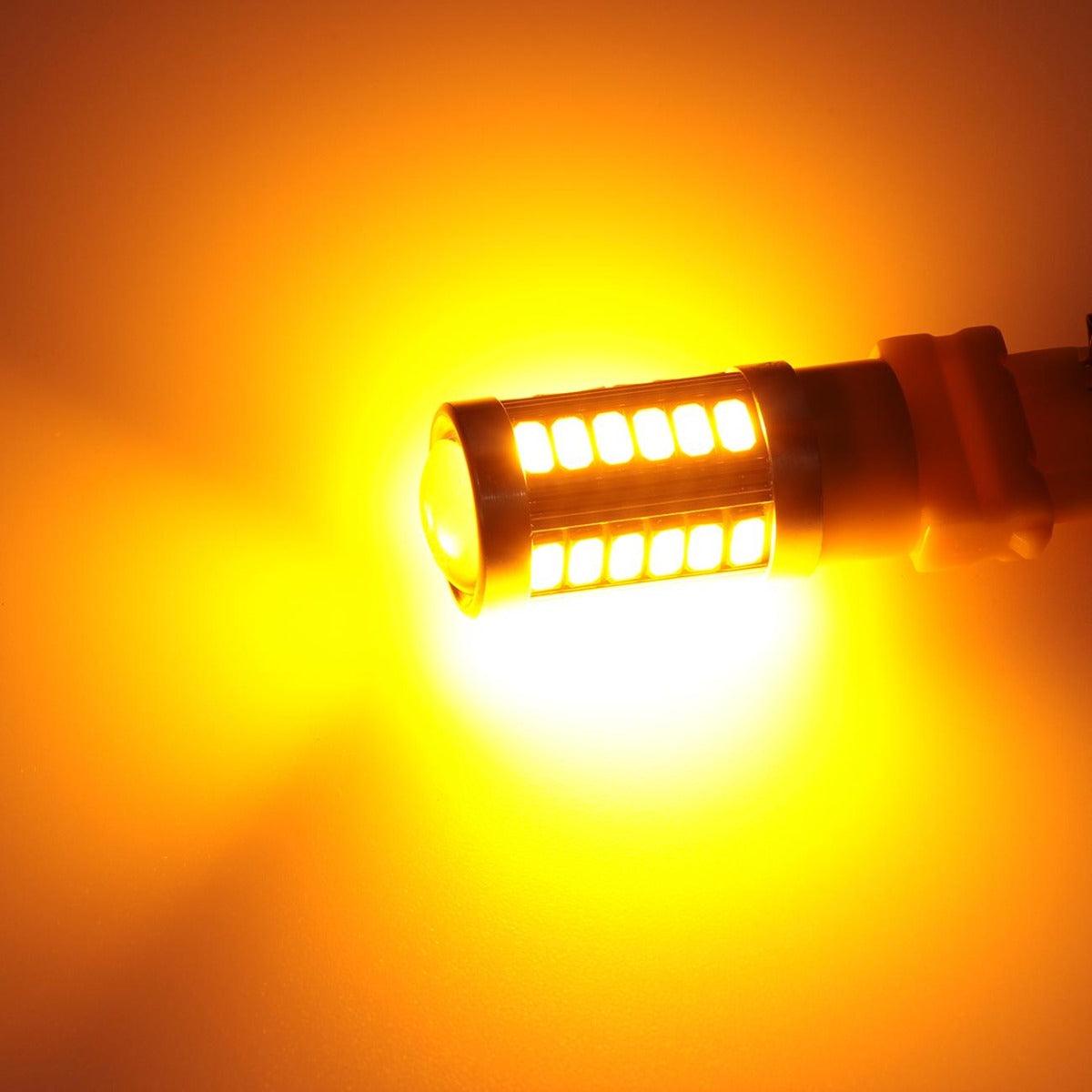 (قطعتان/مجموعة) 3157/3156 33 قطعة - LED 3020SMD كهرماني 8000LM LED ضوء الفرامل/الرجوع/الذيل/إشارة الانعطاف