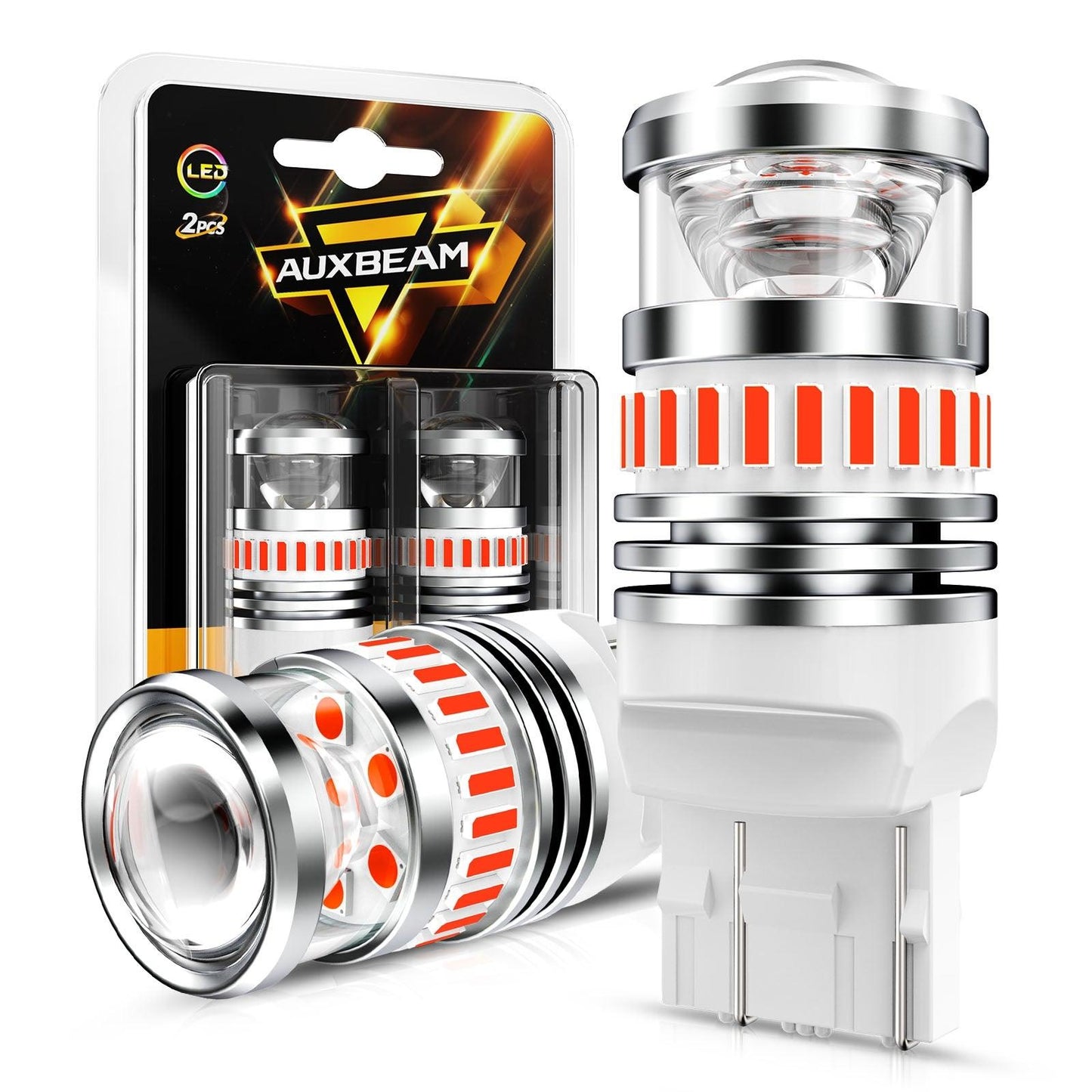 T20 7443 7440 LED Brake/Tail Light Bulbs 11W 4000LM Red B1 Series | 2 Bulbs