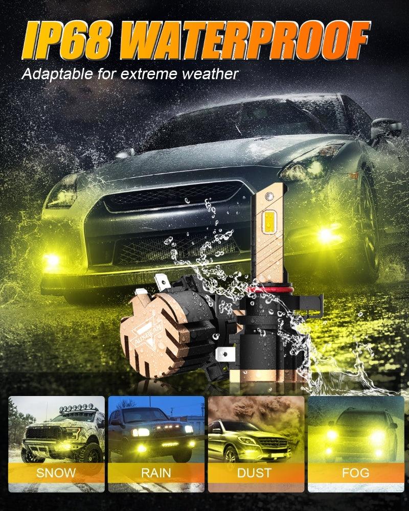 5202 5202 5201 PS24W H16EU مصابيح LED للضباب/الإضاءة النهارية، 44 واط، 8000 لومن، 3000 كلفن، أصفر ذهبي، سلسلة Z3 | مصباحان 