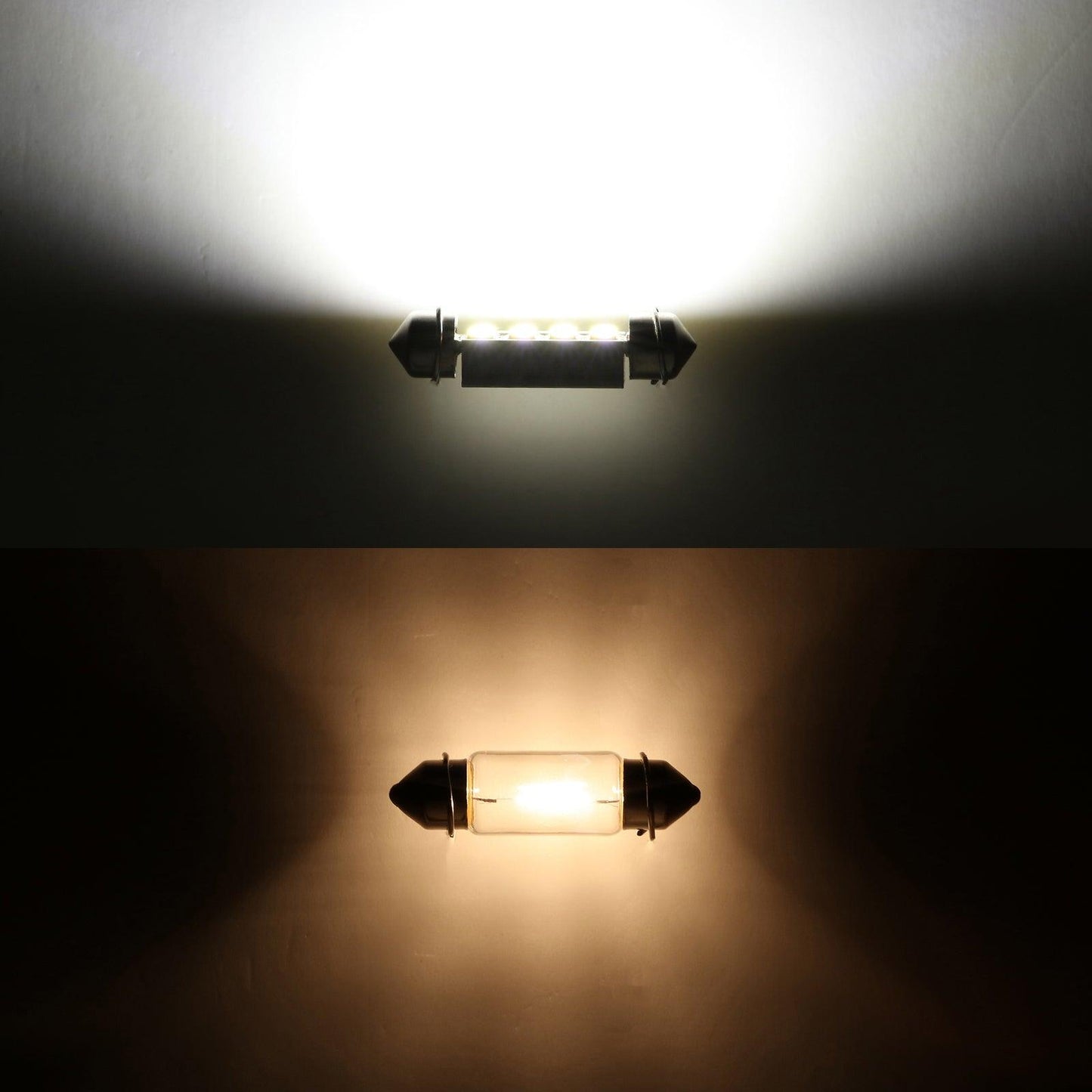 39MM DE3174 1.54" Festoon LED Interior/Dome/Map/License Plate Light Bulbs 2.7W 400LM 6500K White | 2 Bulbs