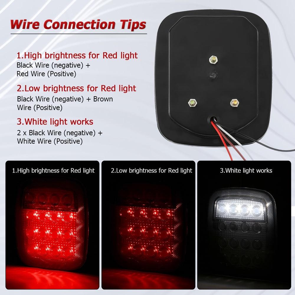 Feux Arrière Universels 16LEDs (2pcs/set) Jeep Wrangler YJ TJ CJ