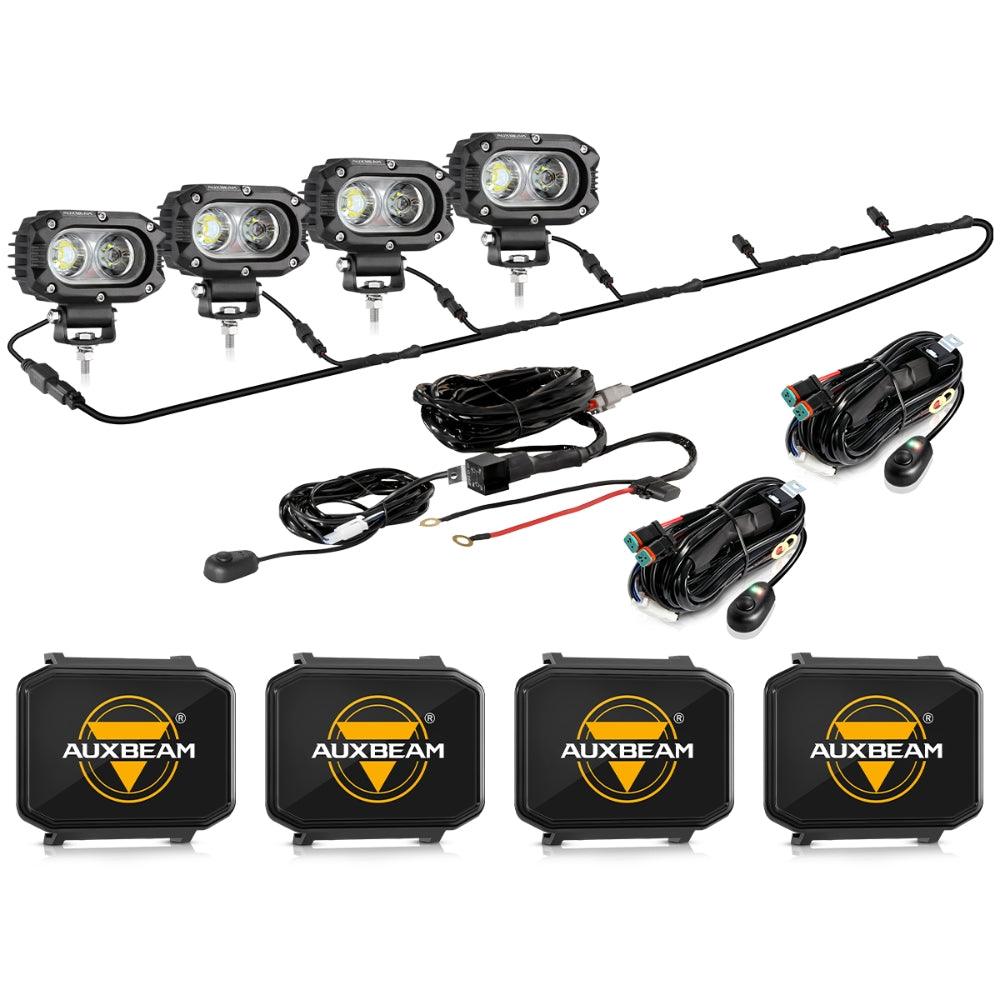 R4 Series | 4 Inch 60W Flood Beam LED Pods Light White Driving Light - Auxbeam  – éclairage LED auto