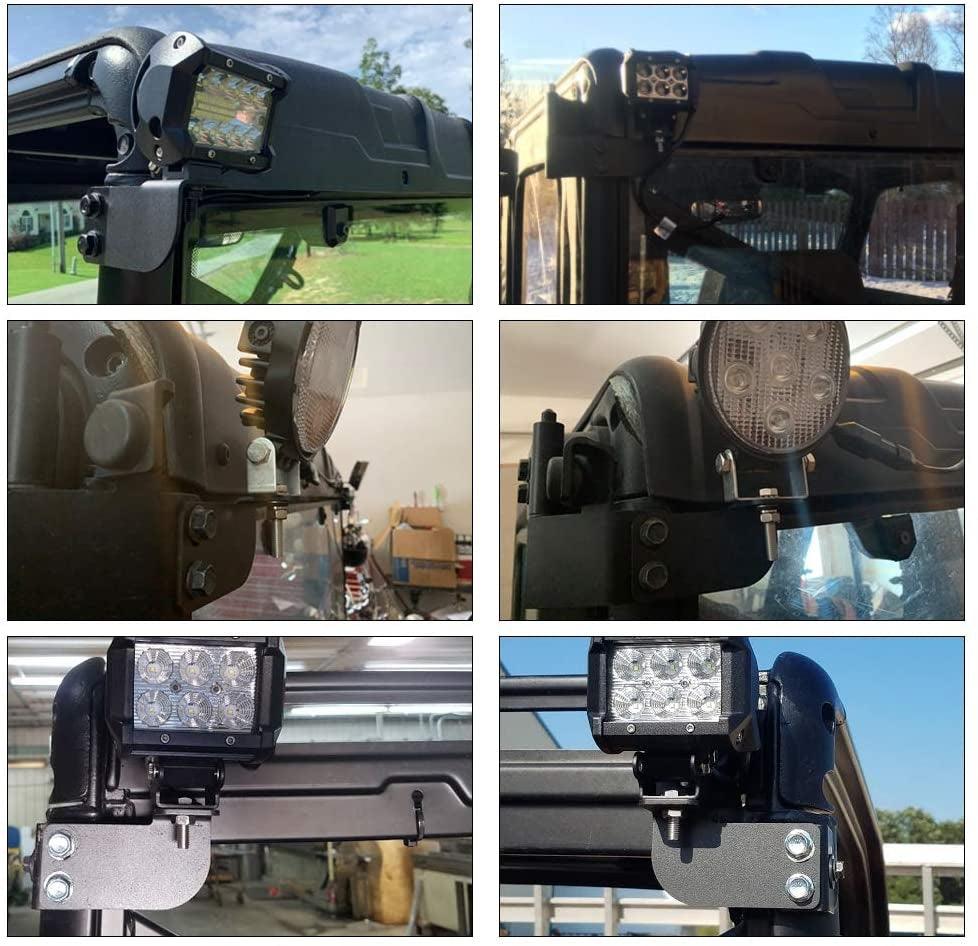 3 Inch LED Pods Light Spot/Flood Beam & Rear Roof Reversing Light LED Pod Light Brackets for 2013-2021 Polaris Ranger 570/800/900/900xp/1000/1000xp