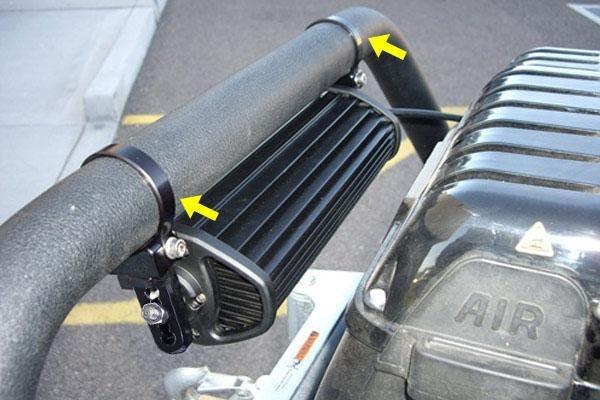 (قطعتان/مجموعة) طقم حامل تثبيت قضيب الإضاءة مقاس 2.5 بوصة مع مشابك قفص لفة قضيب الثور