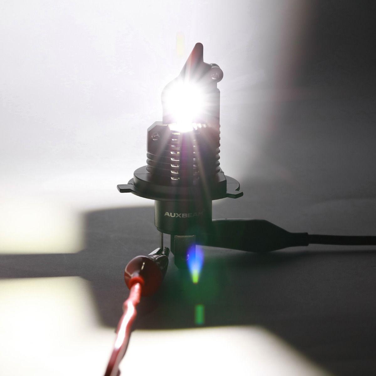 For 2005-2011 Toyota Tacoma H4/9003 Q10 Series Fanless&amp;Wireless 1:1 Halogen Size 6500K LED Light Bulbs High Low Beam Bundle