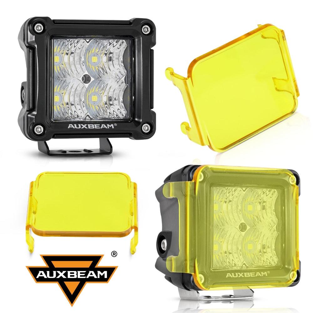 3" 40W LED Pods Light Spot/Flood Multicolor frame with wiring harness for JEEP - Auxbeam  – éclairage LED auto