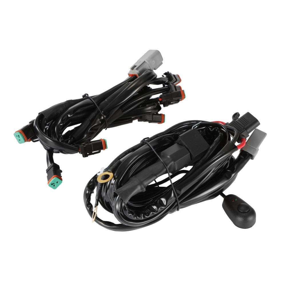 8-LED Pod Light Power Wiring Harness Kit with 2 PIN DT Plug
