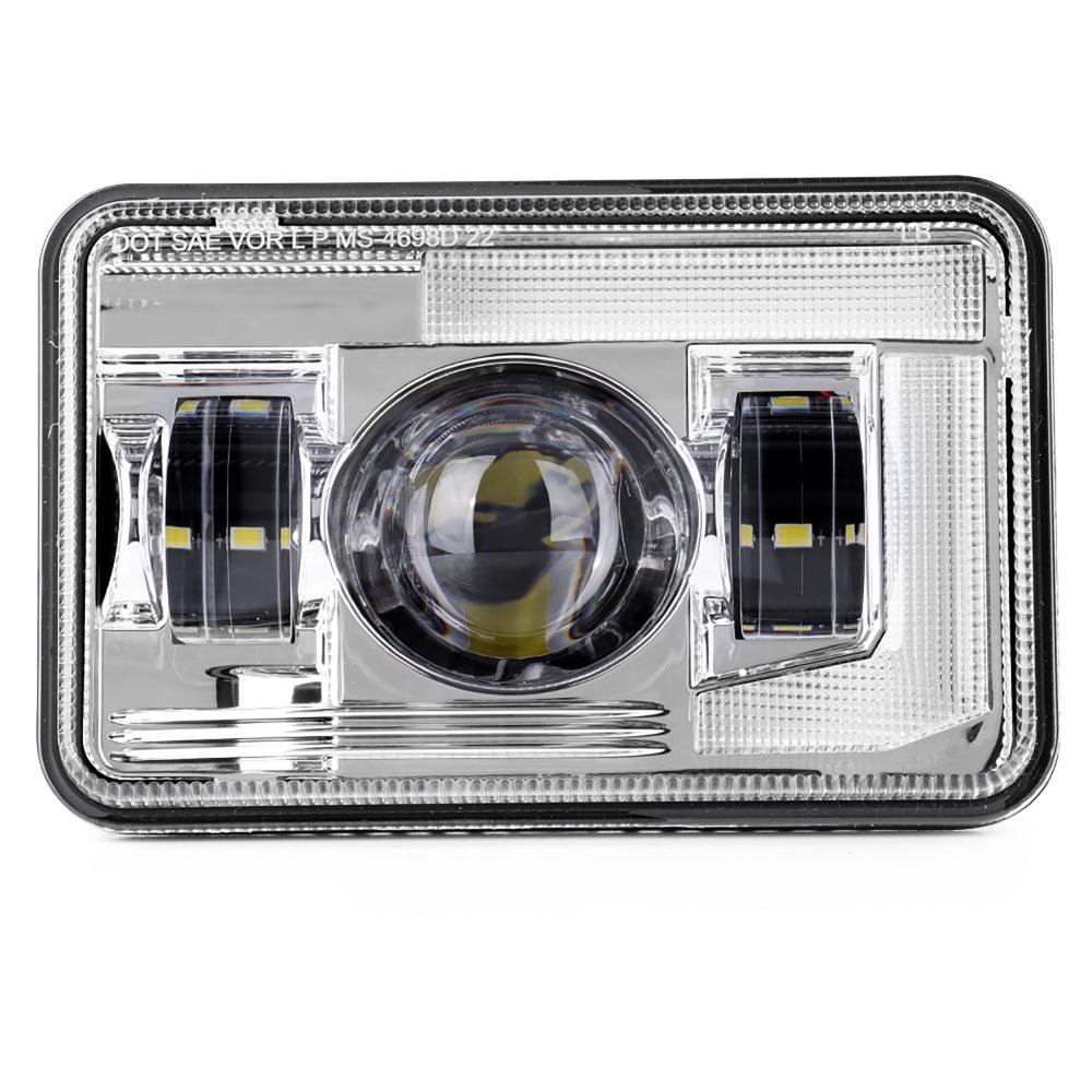4x6 Inch DOT Sealed Beam LED Headlights with DRL For Peterbilt Kenworth Freightinger Ford Chevrolet